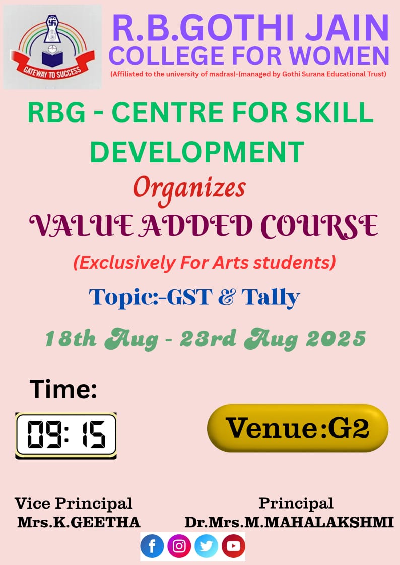 Value Added Course-Topic:GST&Tally